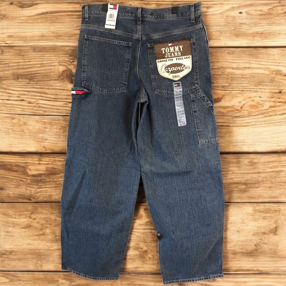 VTG 2003 Men 35x32 Tommy Hilfiger Carpenter Jeans Baggy Wide Leg Skater Y2K